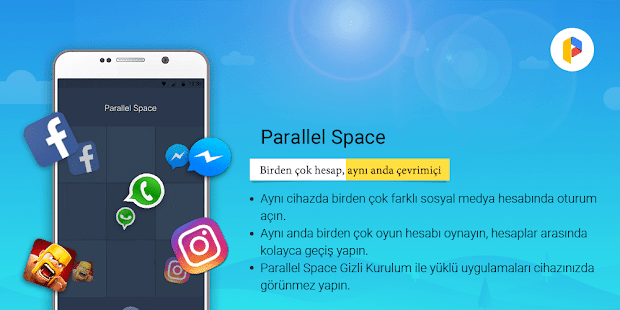 Parallel Space -Çoklu Hesaplar Screenshot