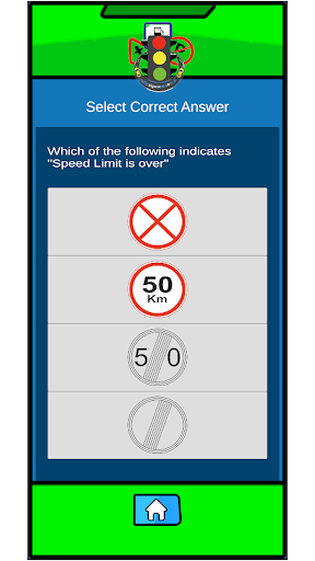 Traffic Signs Quiz - Test Screen 3