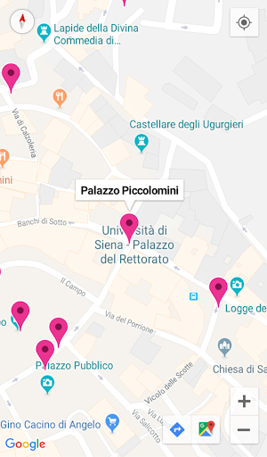 Android application Siena on foot screenshort