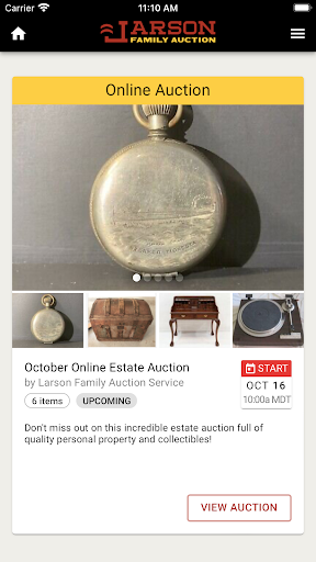 Android application Larson Family Auction screenshort
