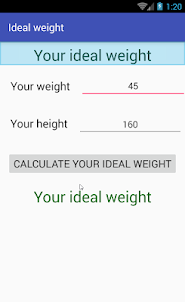 Ideal weight