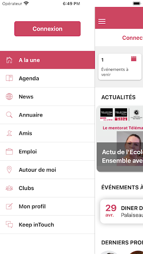 Télécom Paris Alumni Screen 2