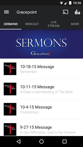 Android application Gracepoint Church App screenshort