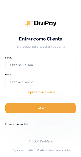 Android application DiviPay screenshort
