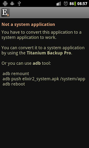 Android application Elixir 2 - System add-on screenshort