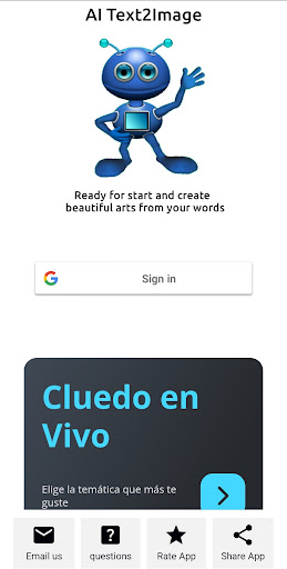 Android application AI Text2Image image ai screenshort