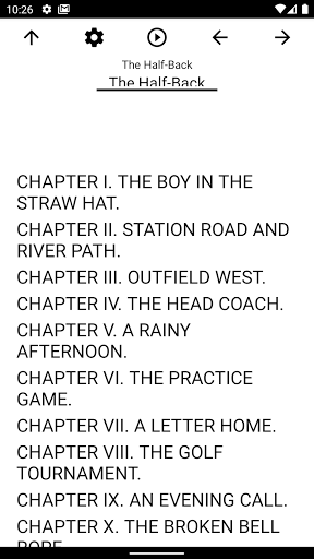 Android application Book, The Half-Back screenshort