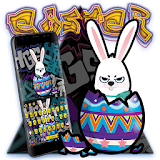 Easter Rabbit Graffiti Easter Eggs Color Keyboard icon