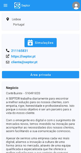 Android application Septor screenshort