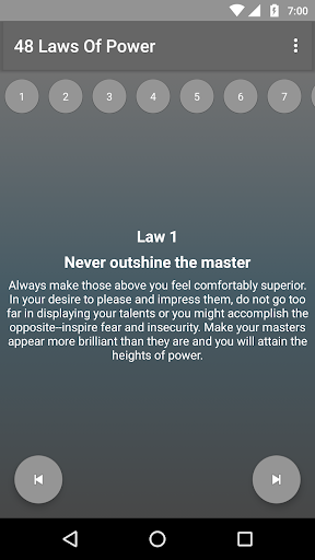 Android application 48 Laws of Power screenshort