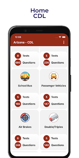 Android application Arizona AZ CDL Practice Test screenshort