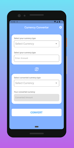 Android application Currency Convertor screenshort