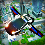 Flying Police Car 3D icon