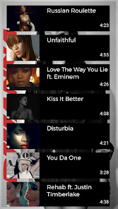 Captura de Pantalla 3 Rihanna All Song All Album Mus android