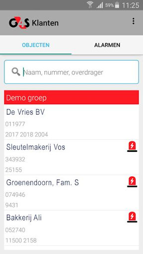 Android application G4S Alarmcentrale screenshort