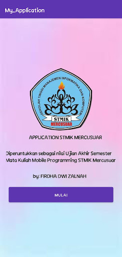 Android application STMIK MERCUSUAR - FIRDHA DWI Z screenshort