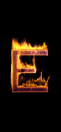 Android application Fire Letter E Live Wallpaper screenshort