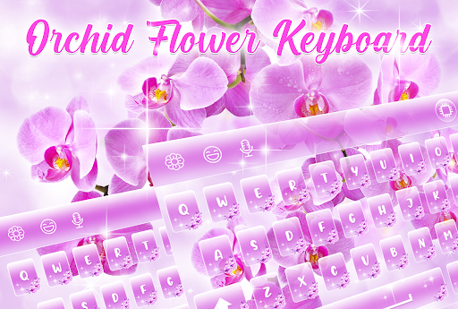 Android application Orchid Flower Keyboard screenshort