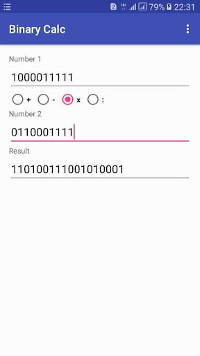 Binary Calculator Screen 2