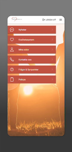 Android application Assistans Hjärtat screenshort