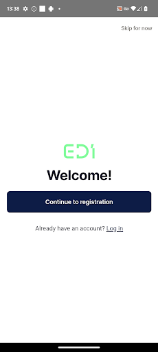 Android application EDI Charging screenshort