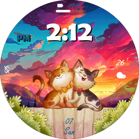 BFF1- Cute Cat watchface screenshot 19