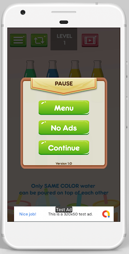 Screenshot of Color Sort Puzzle Game