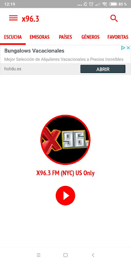 Android application x96.3 FM NY screenshort