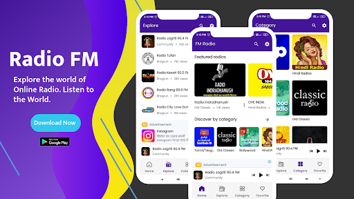 Android application Hindi Radio India FM Online screenshort