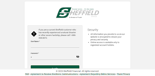 Android application Sheffield Financial screenshort