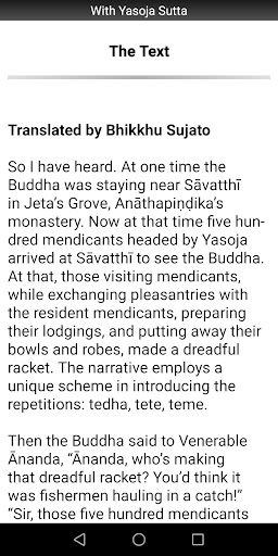 With Yasoja Sutta - Buddhism Screen 2