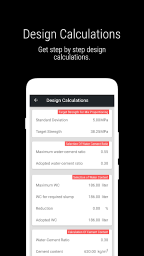 Concrete Mix Design IS-10262 Screen 3