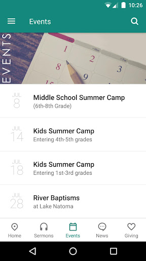 Fair Oaks Church App Screen 3