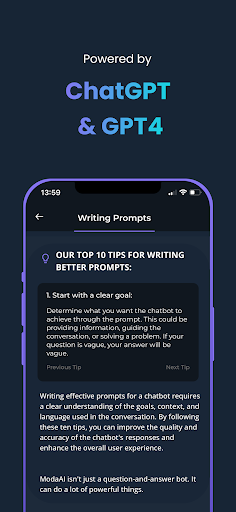 Android application ModaAI screenshort