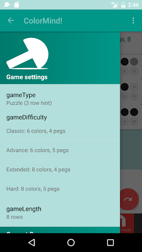 ColorMind! A mastermind puzzle Screen 3