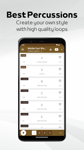 Android application Turk-Arabic Percussion Rhythms screenshort