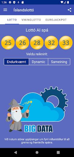 Íslandslottó - AI spá Screen 2