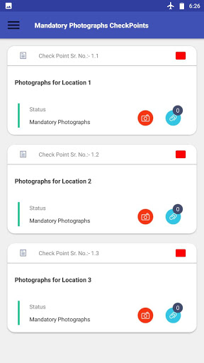 Android application ROAMS screenshort