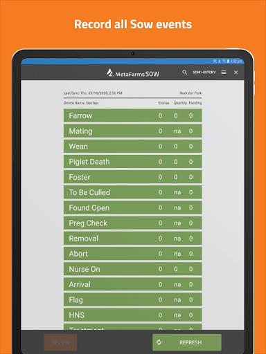 MetaFarms Sow Mobile Screen 3