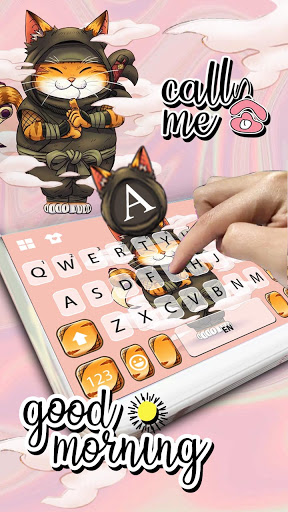Ginger Ninja Cat Keyboard Back Screen 2