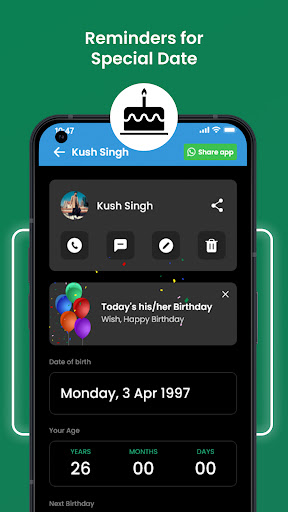 Screenshot of Age Calculator & Horoscope App