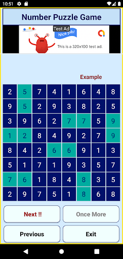Number Puzzle Game Screen 2