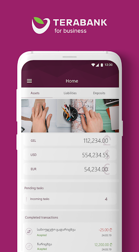Terabank mBusiness Screen 2