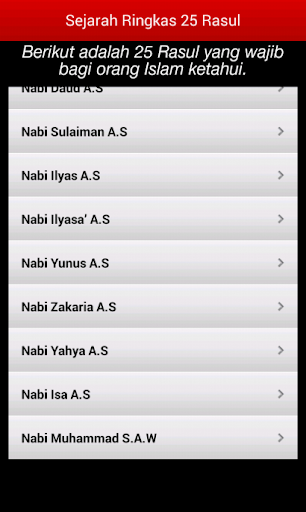 Sejarah Ringkas 25 Rasul Screen 2