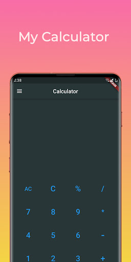 Android application Calculator screenshort