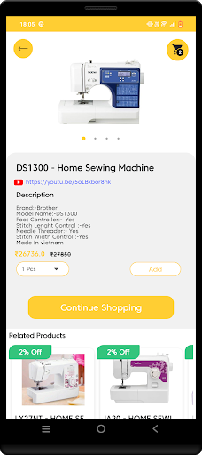 Sewing Machine Store Screen 2