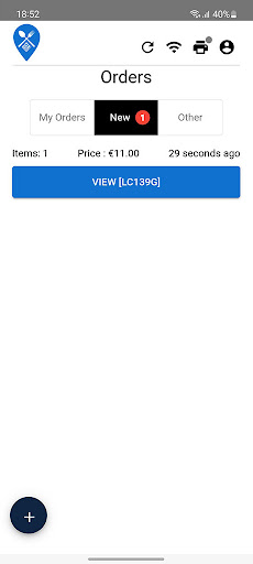 Android application Menu Place - Waiter App screenshort