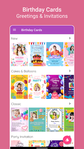 Android application Birthday Greeting Cards Maker screenshort