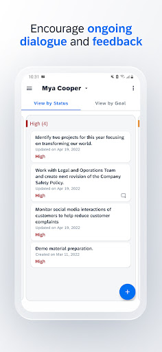 Screenshot of SAP SuccessFactors Mobile