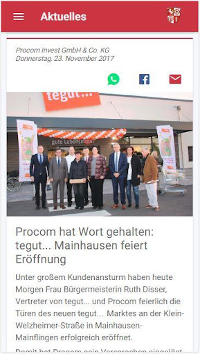 Android application Gemeinde Mainhausen screenshort